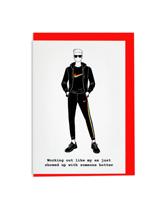 "Working Out" A6 Greetings Card