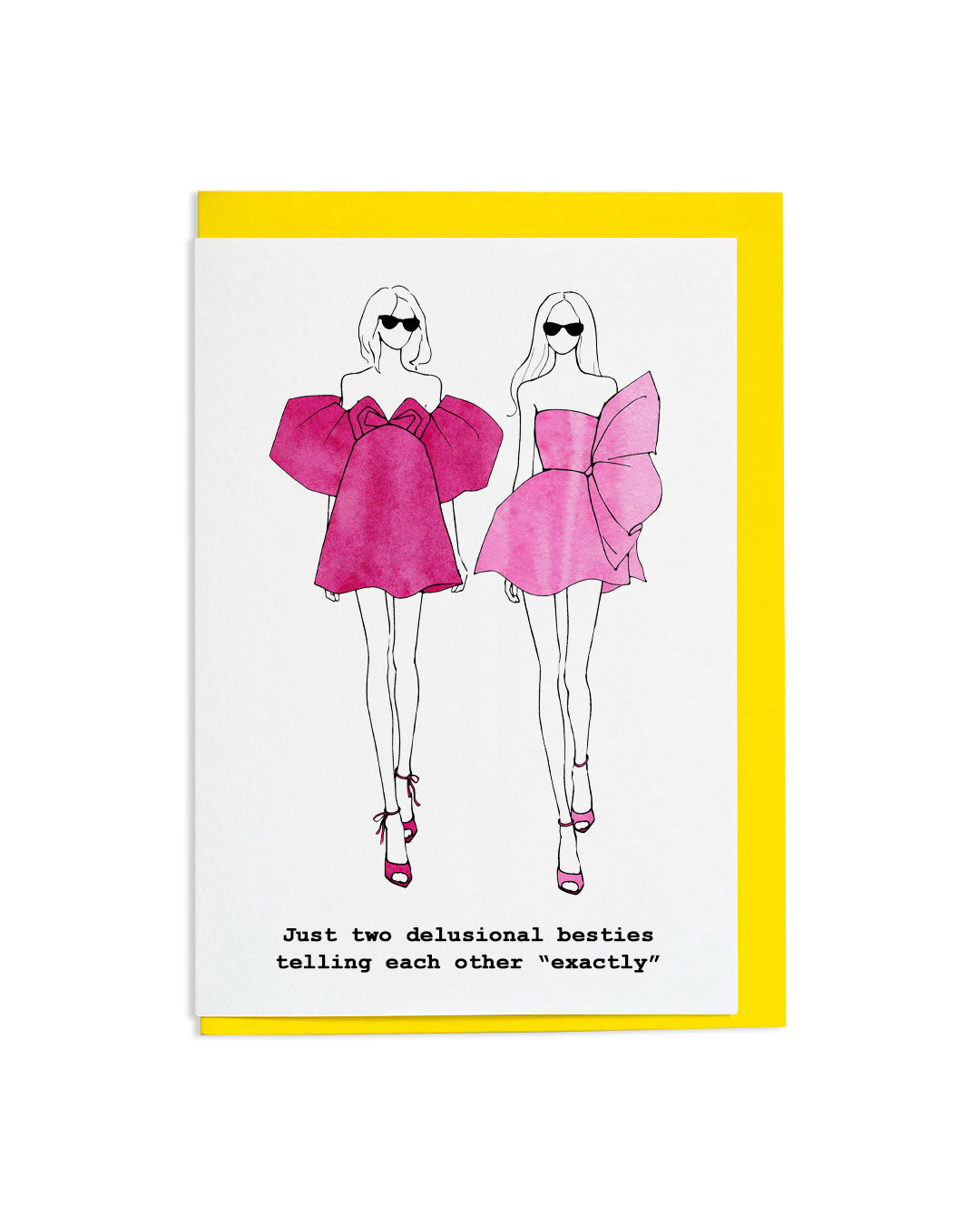 "Delusional Besties" A6 Greetings Card