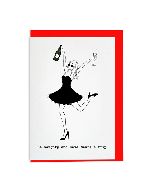 "Naughty Or Nice?" A6 Greetings Card