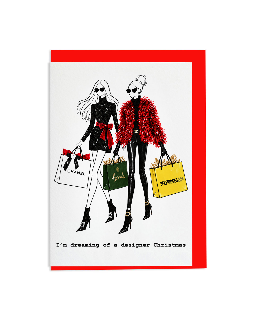 "I'm Dreaming Of A Designer Christmas" A6 Greetings Card
