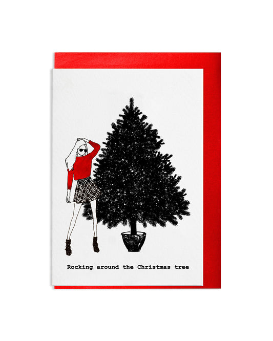 "Rocking Around The Christmas Tree" A6 Greetings Card