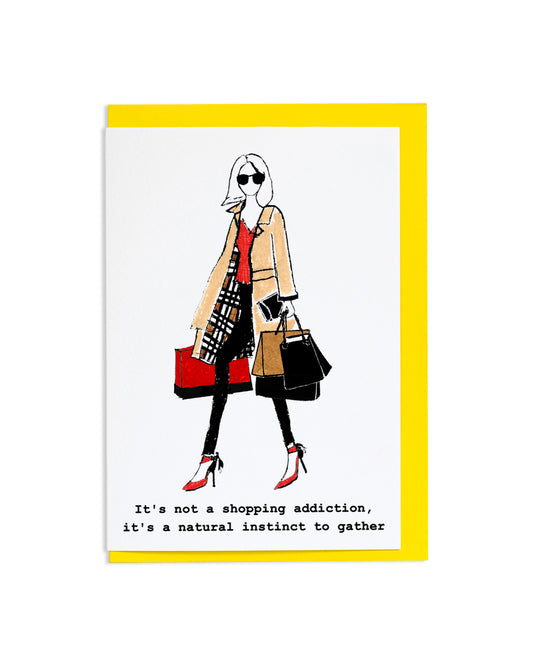 "Natural Instinct To Gather" A6 Greetings Card