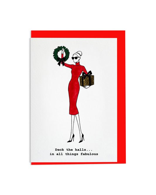 "Deck The Halls" A6 Greetings Card