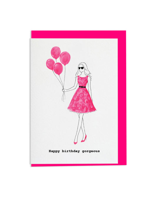 "Happy Birthday Gorgeous" A6 Greetings Card