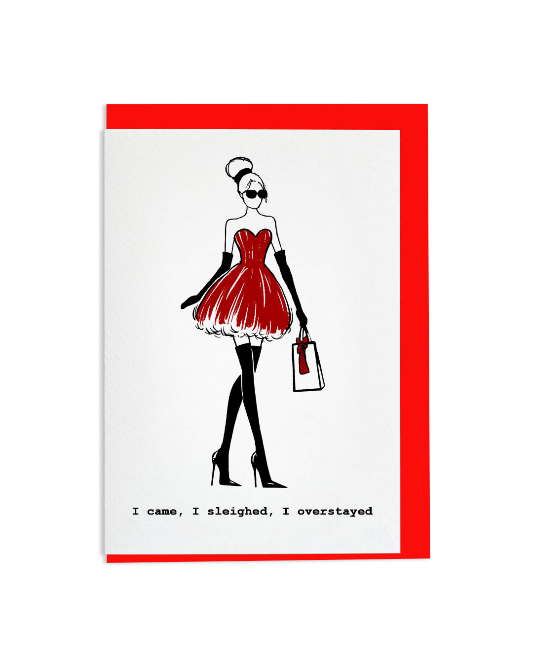 "I Came, I Sleighed, I Overstayed" A6 Greetings Card