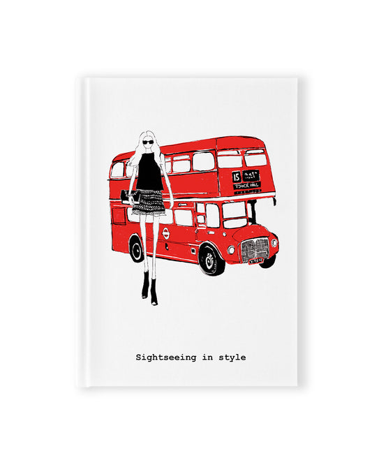 "Sightseeing in Style" Hardcover Notebook