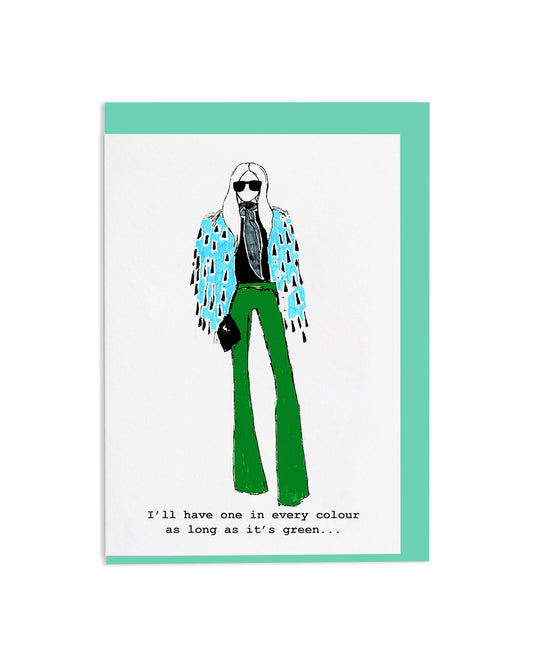 "As Long as it's Green" A6 Greetings Card
