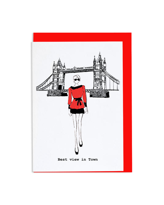 "Best View In Town" A6 Greetings Card
