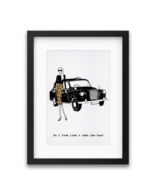 "Bus" Framed A4 Print