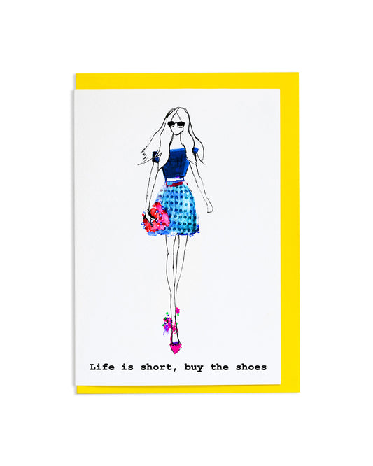 "Buy The Shoes" A6 Greetings Card