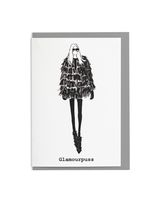 "Glamourpuss" A6 Greetings Card