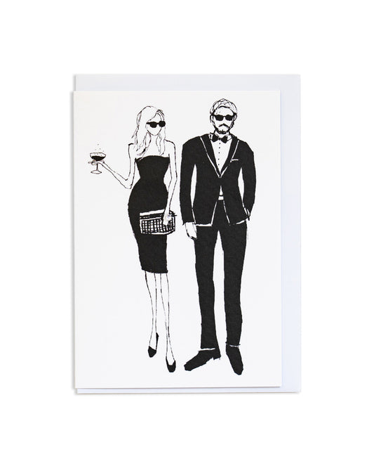 "Red Carpet Couple" A6 Greetings Card