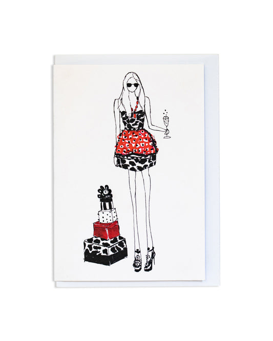 6 "Girl with Presents" A6 Greetings Cards