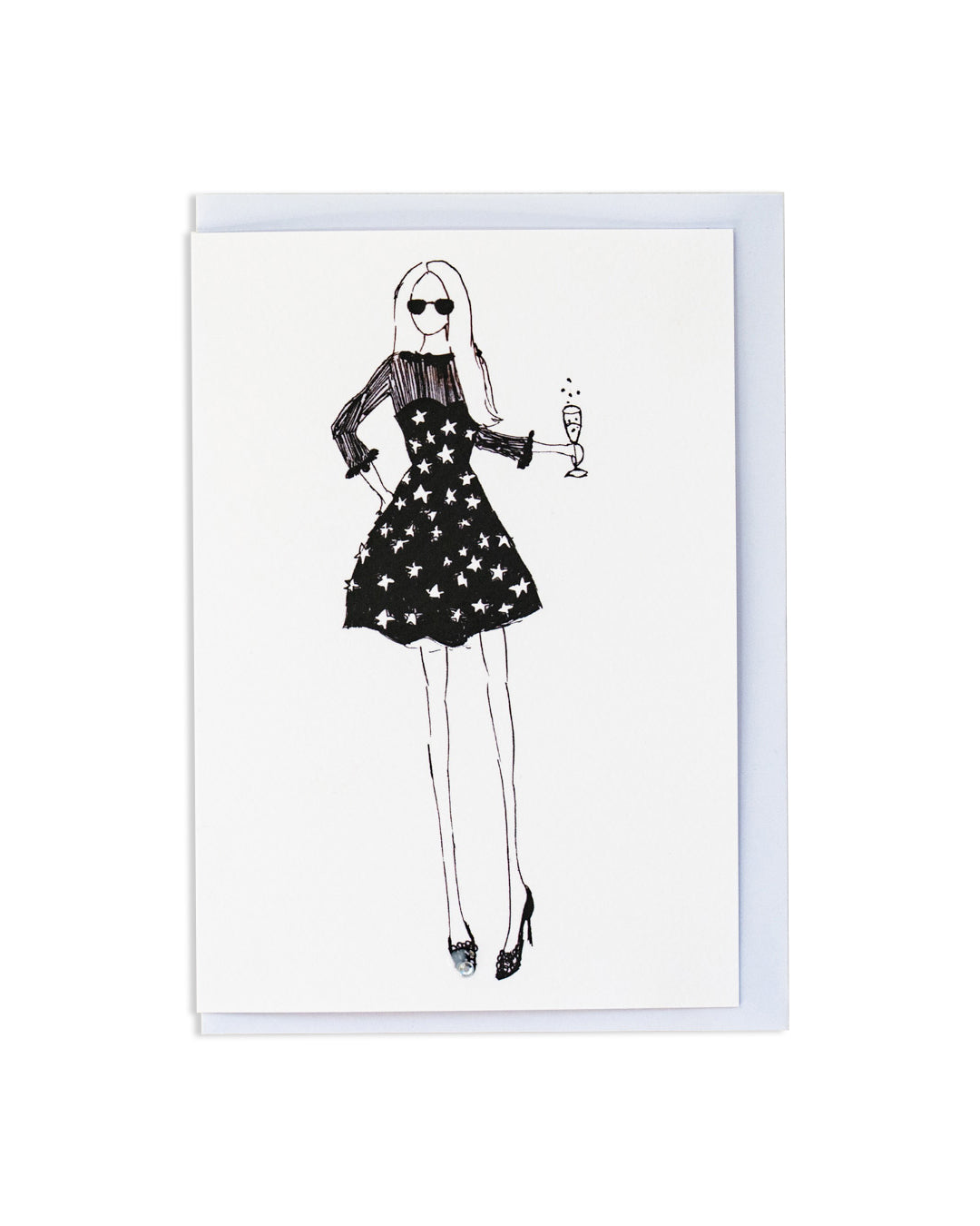 "Star Dress" A6 Greetings Card