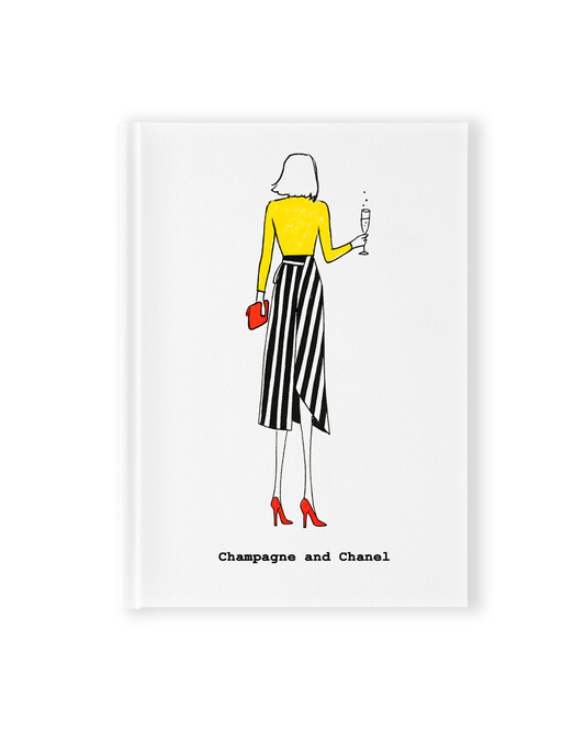 "Champagne and Chanel" Hardcover Notebook