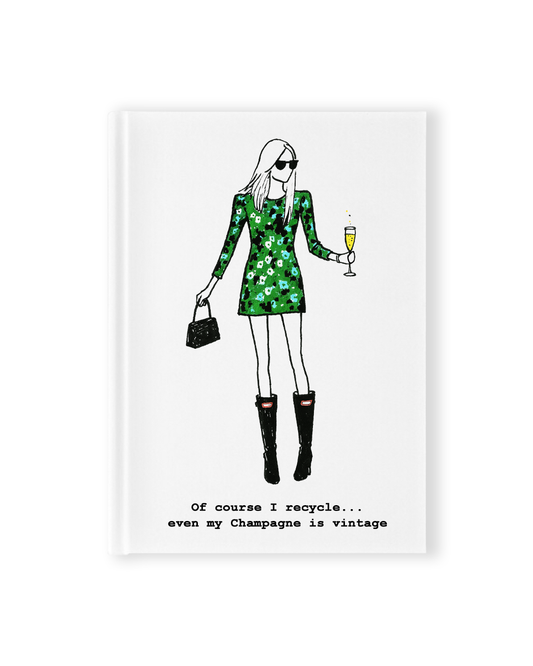 "My Champagne Is Vintage" Hardcover Notebook