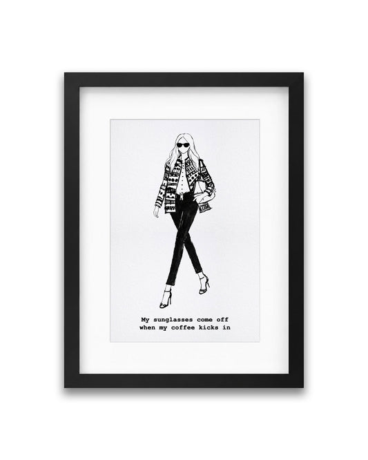 "Coffee" Framed A4 Print