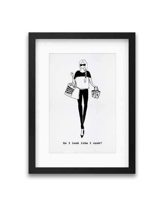 "Cook" Framed A4 Print