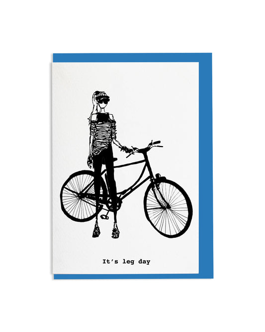 "Cycling Girl" A6 Greetings Card