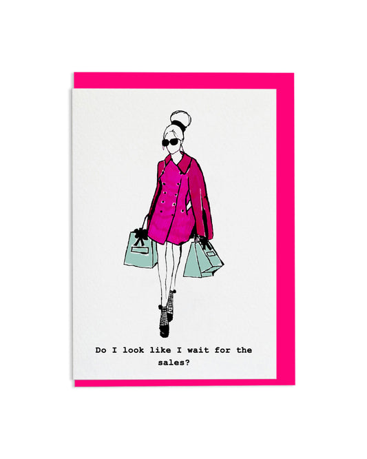 "Sales" A6 Greetings Card