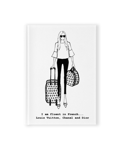 "Fluent in French" Hardcover Notebook