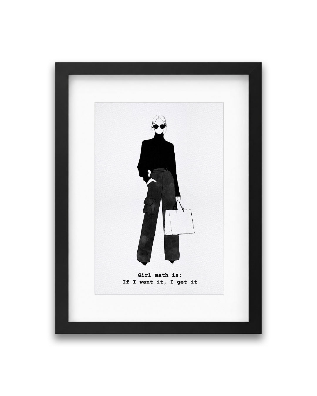 "Girl Math" Framed A4 Print