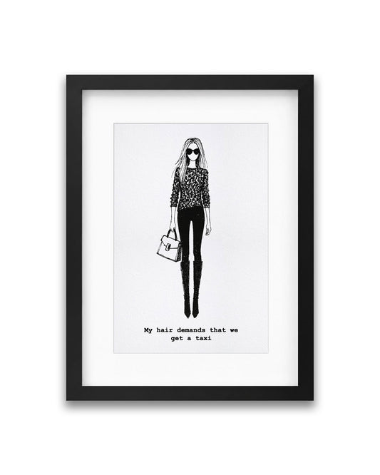 "Hair" Framed A4 Print