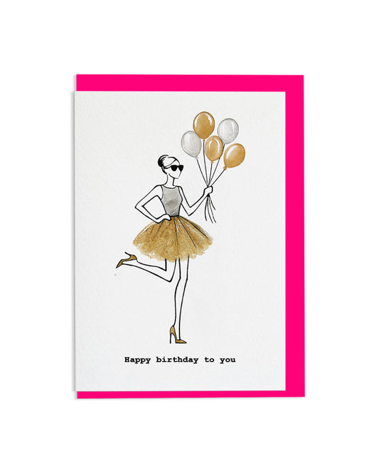 "Happy Birthday To You" A6 Greetings Card