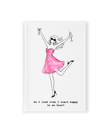 "Happy Hour" Hardcover Notebook