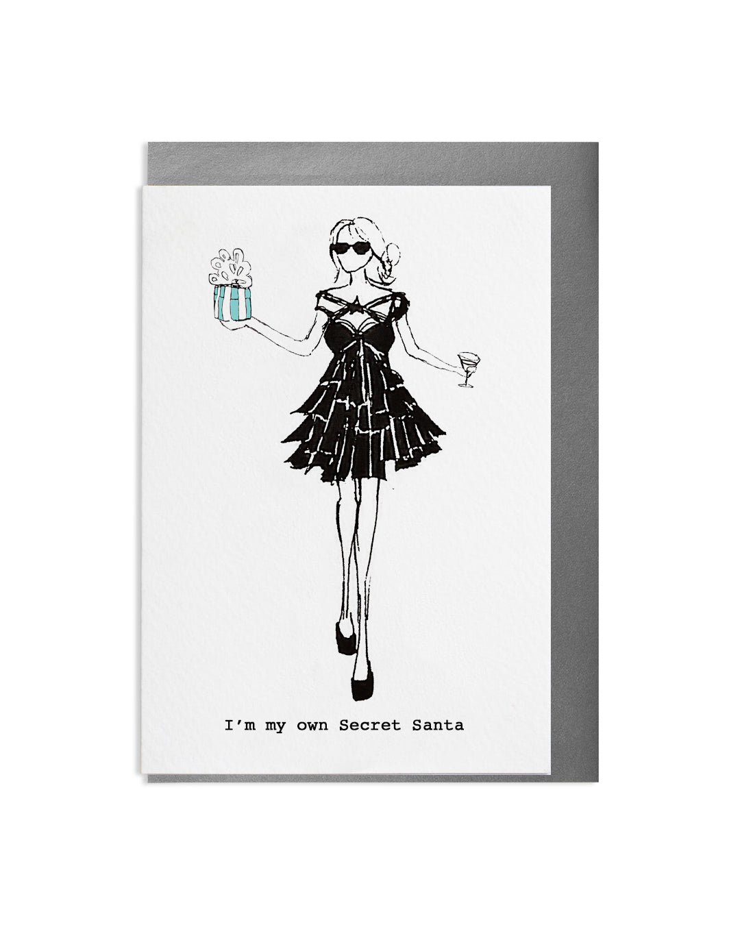 "Secret Santa" A6 Greetings Card