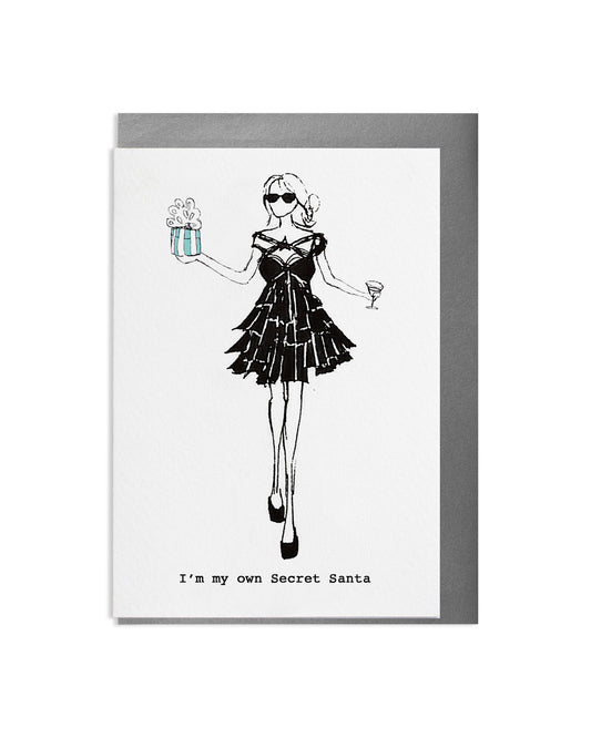 "Secret Santa" A6 Greetings Card
