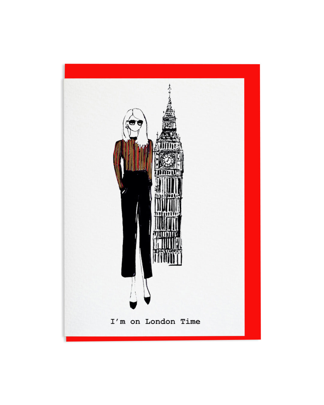 "I'm On London Time" A6 Greetings Card