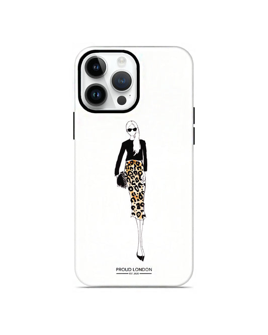 "Leopard Print Skirt" iPhone Case
