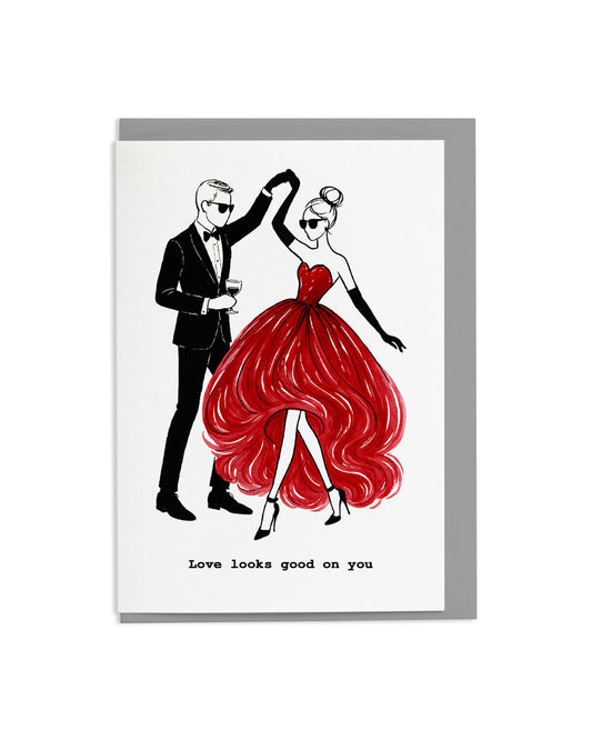 6 "Love Looks Good On You" Greetings Cards