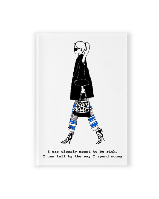 "Meant To Be Rich" Hardcover Notebook