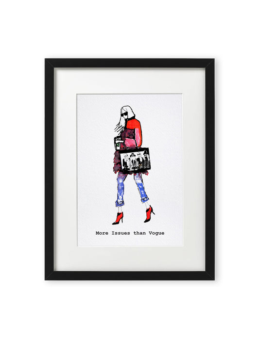"More Issues Than Vogue" Framed A4 Print
