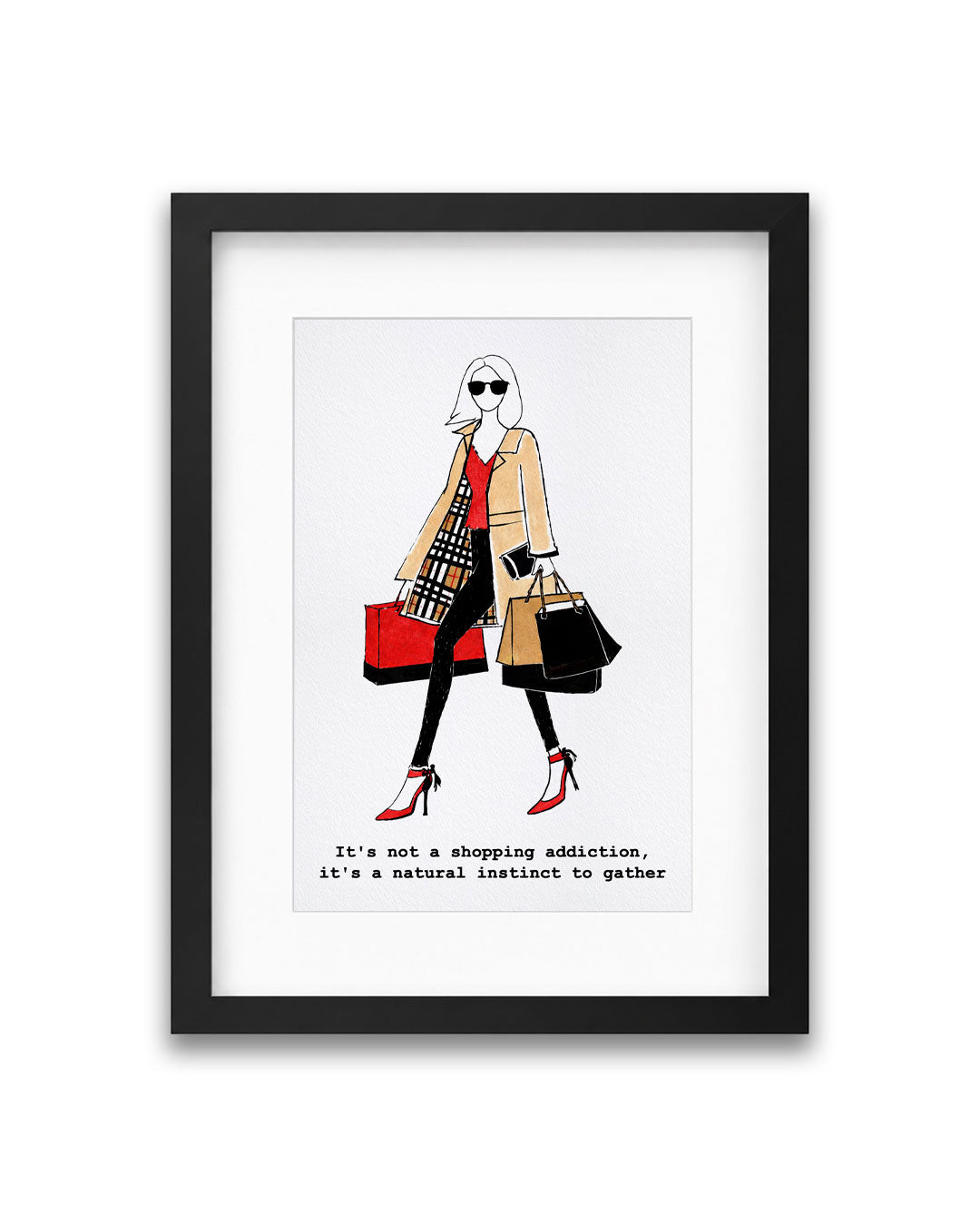"Natural Instinct To Gather" Framed A4 Print