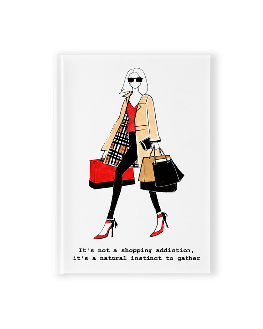 "Natural Instinct To Gather" Hardcover Notebook