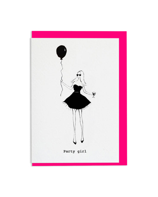 "Party Girl" A6 Greetings Card