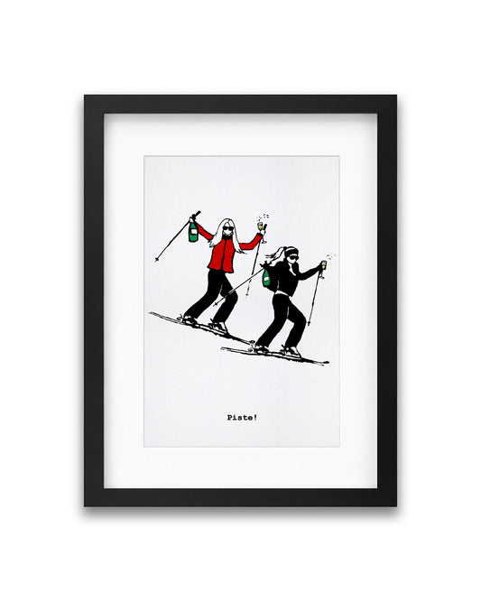 "Piste!" Framed A4 Print