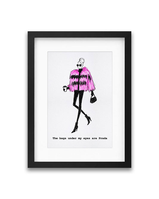 "Prada Bags" Framed A4 Print