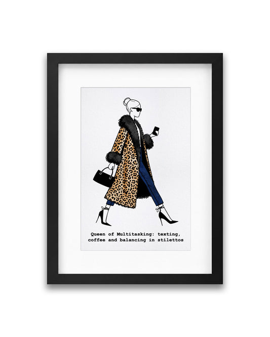 "Queen Of Multitasking" Framed A4 Print
