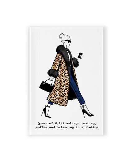 "Queen Of Multitasking" Hardcover Notebook