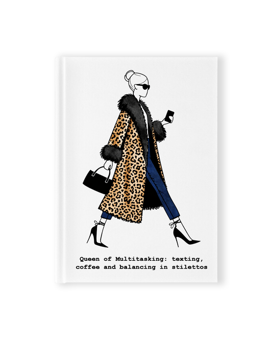 "Queen Of Multitasking" Hardcover Notebook