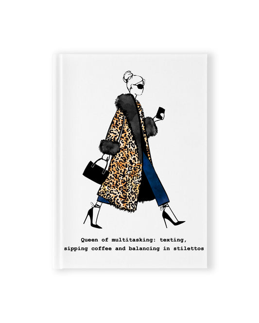"Queen Of Multitasking" Hardcover Notebook