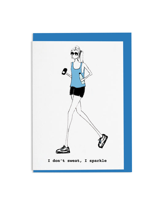 "Running Girl" A6 Greetings Card