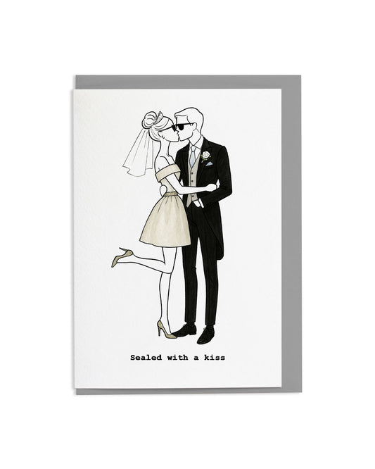 6 "Sealed With A Kiss" Greetings Cards