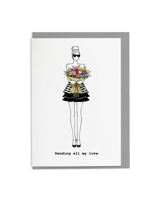 6 "Sending All My Love" Greetings Cards