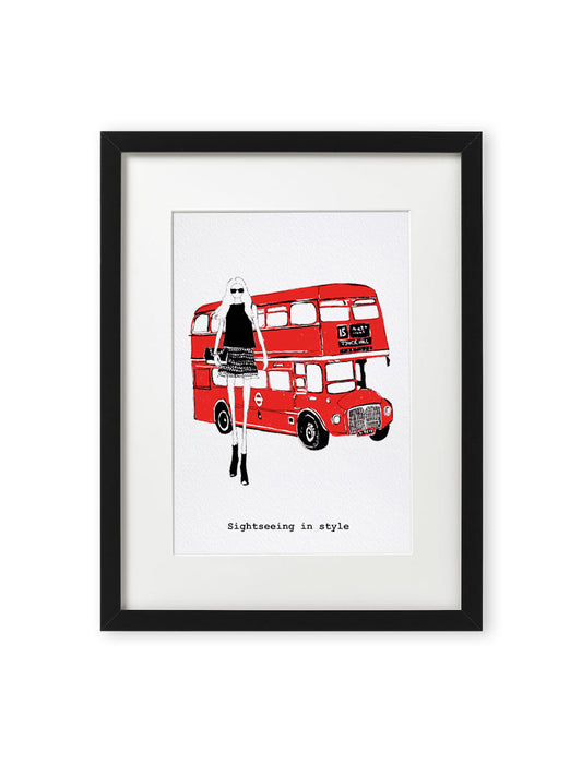 "Sightseeing In Style" Framed A4 Print