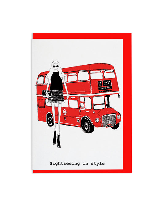 "Sightseeing In Style" A6 Greetings Card